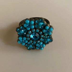 Turquoise flower/star ring